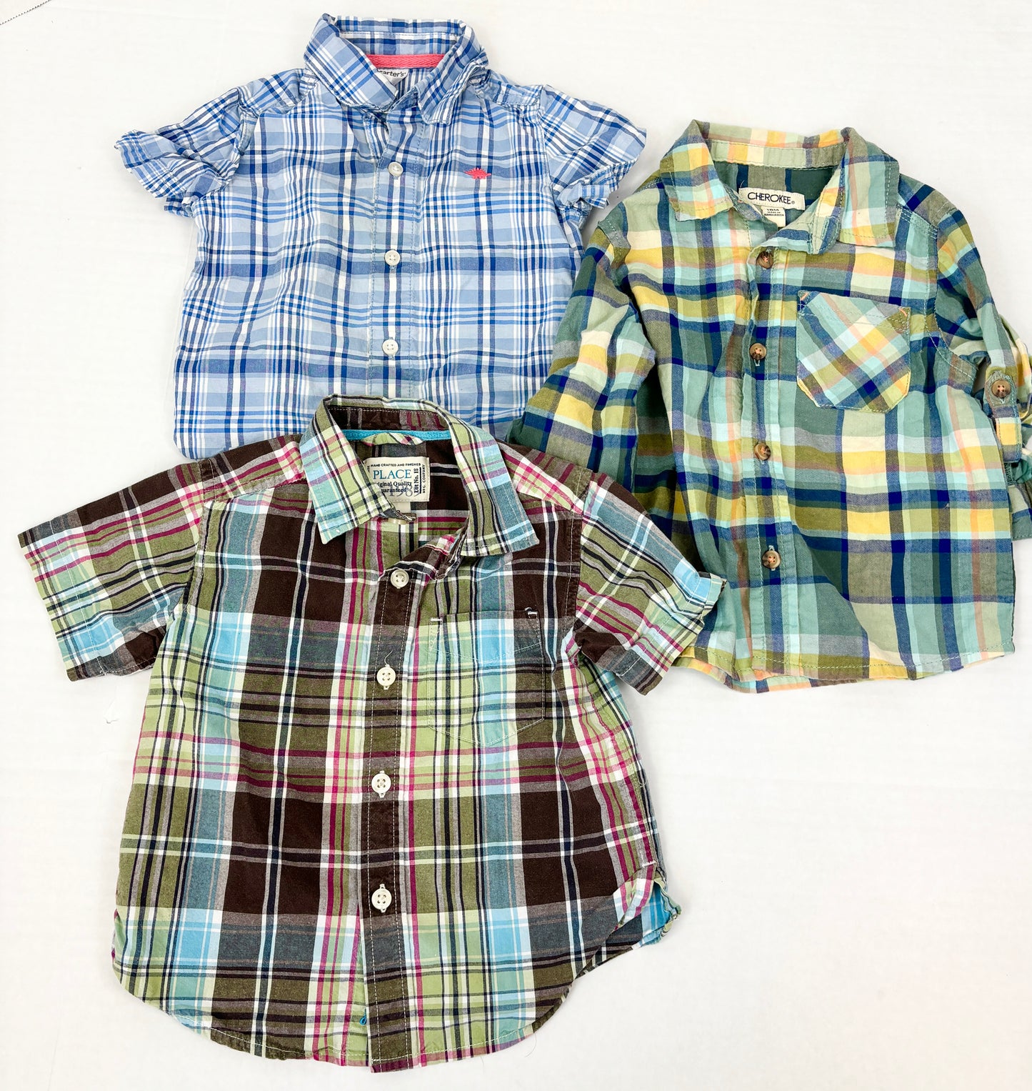 Boys 18 Months Assorted Plaid Button Front Shirts
