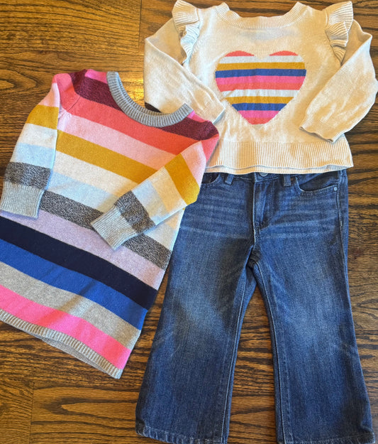 Seller #172 REDUCED Gap Girls Sweater Dress, Sweater, Jeans Size 12-18m