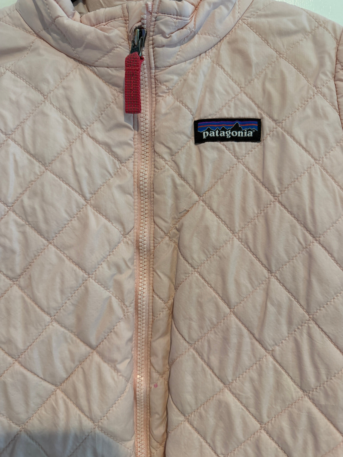 #9 Girls 5T Patagonia Light Pink Coat GUC (See photos)