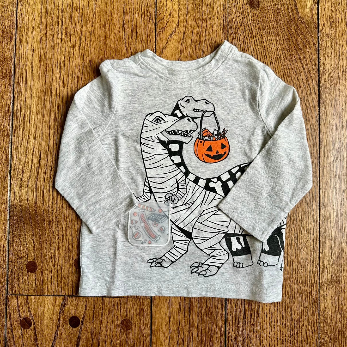 #95 GUC Old Navy Halloween Dinosaur Long Sleeve T-shirt, size 12-18 months