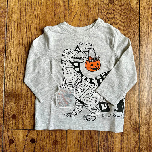 #95 GUC Old Navy Halloween Dinosaur Long Sleeve T-shirt, size 12-18 months