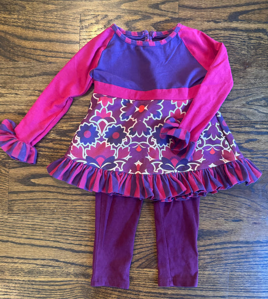 Seller #172 REDUCED Persnickety Girls Top with Coordinating Leggings 18-24m