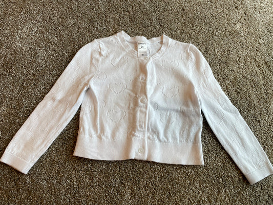 Girls 2T Carters white sweater