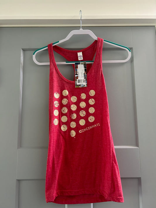 136 nwt Cincinnati baseball tank red women’s small