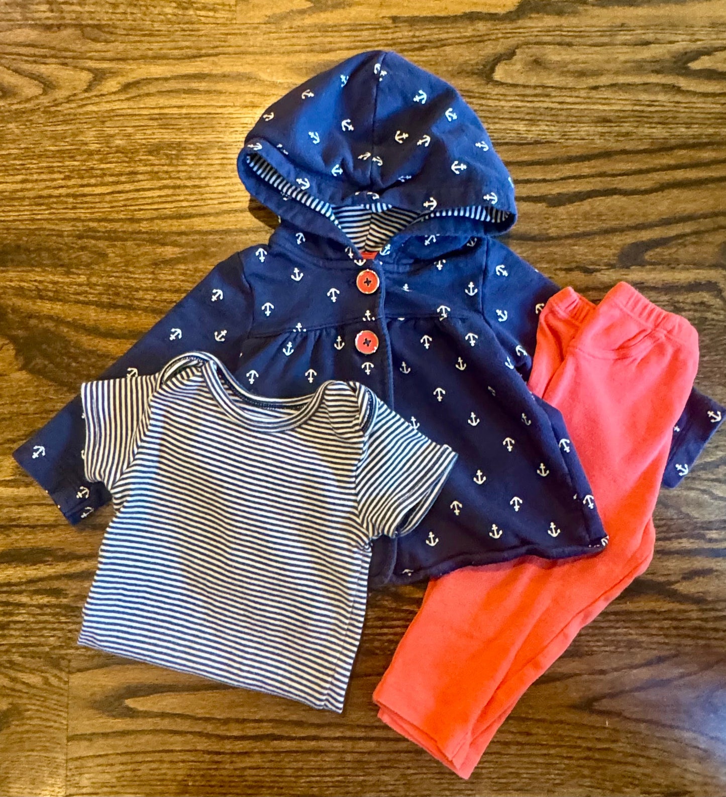 Seller #172 Carter’s 12M Girls 3 Piece Anchor Set Size 12M