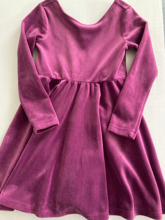 #91 girls' size 6 velour ballet dress with scoop back - VGUC