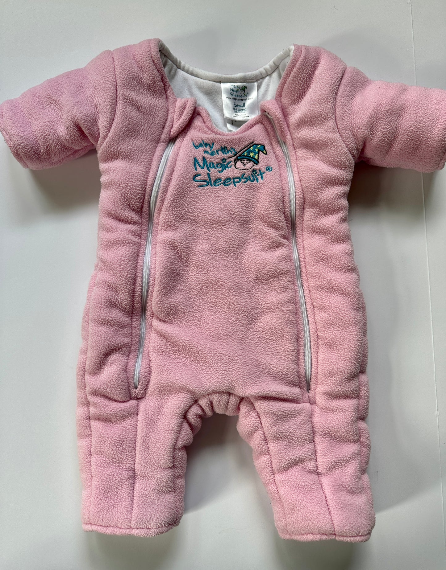 Baby Magic Merlin SleepSuit Small 3-6 mos/ 12-18 lbs Pink Fleece