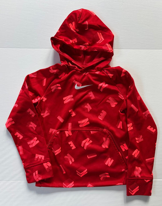 #101 Nike Red Logo Hoodie Boys Size Small/8