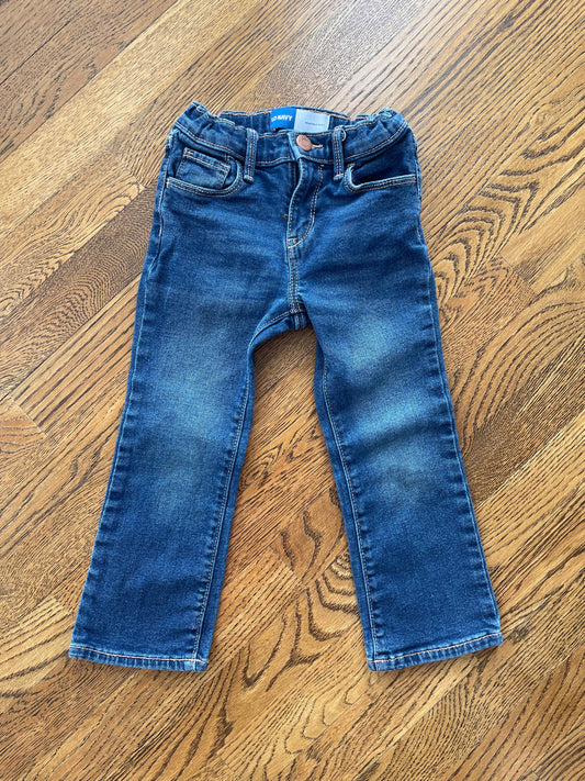 Girls 4T Old Navy Boot Cut Jeans (zip/snap)