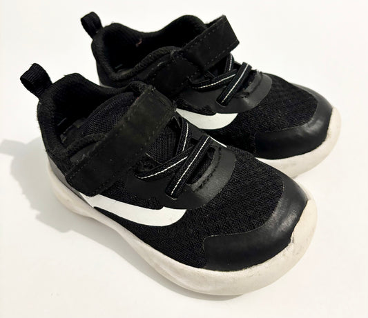 #132 - Athletic Works: Toddler Boy's Black/White Sneakers - Size 6