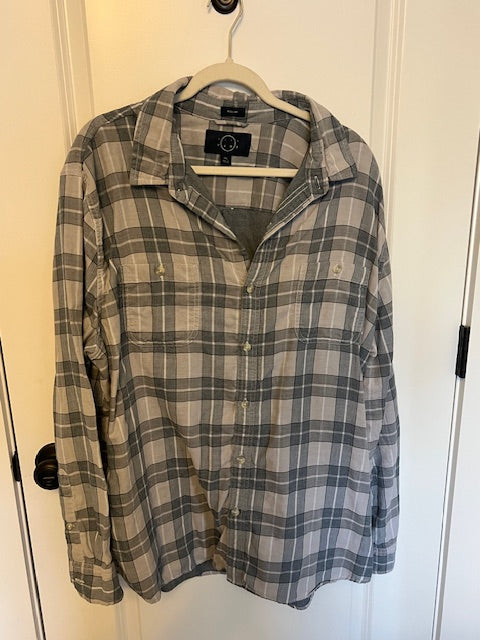 #93b Mens Even Tide XXL Flannel Shirt VGUC