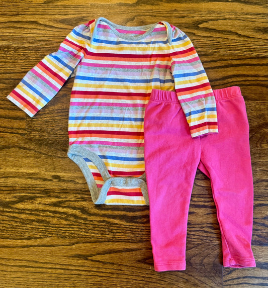Seller #172 Gap Girls LS Onesie and Legging Set 12-18m
