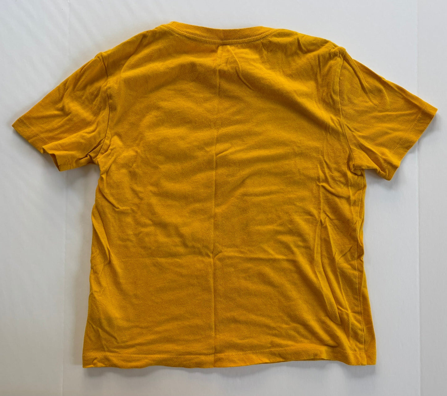#101 Old Navy Mustard Crocodile Basketball Tee Boys Size Medium/8