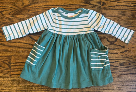 Seller #172 Hanna Andersson Green LS Girls Dress Size18-24m
