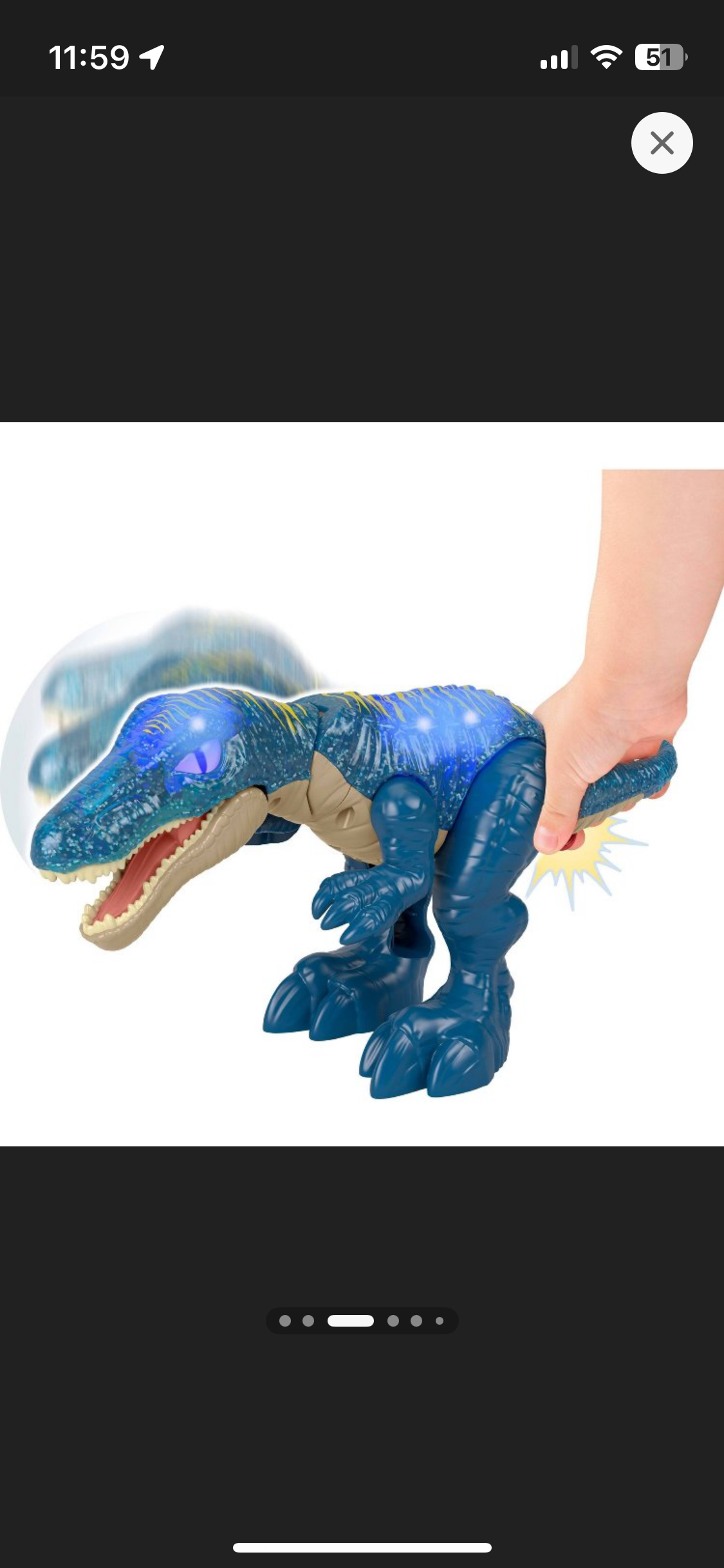 #150 reduced Imaginext dinosaur with lights and sounds