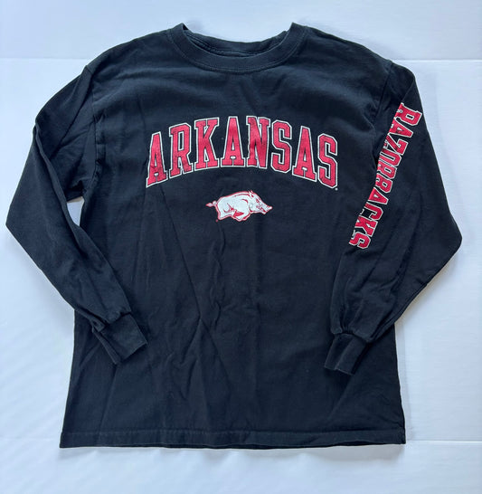 #101 Fanatics Arkansas Long Sleeve Shirt Boys Size Medium