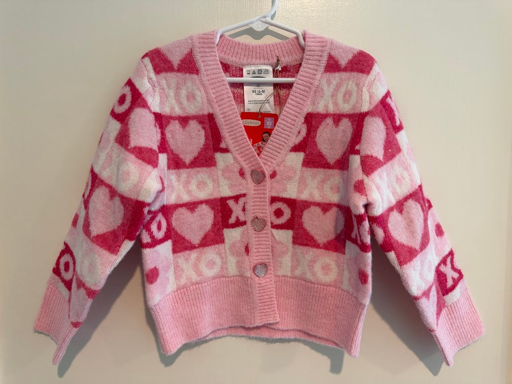 #9 Girls XS (4/5) NWT Valentine's XOXO Pink Sweater