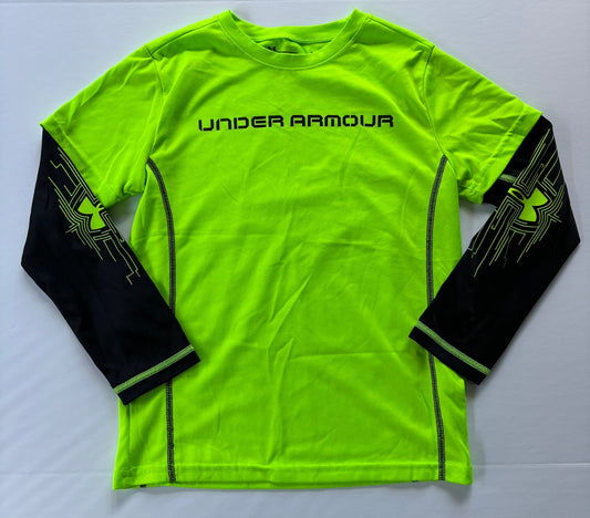 #101 Under Armour Layered Long Sleeve Boys Size Small/7
