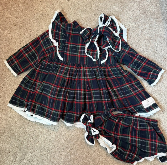 #139 Size 12-18M Willow Wears Pink Dress with Bloomers