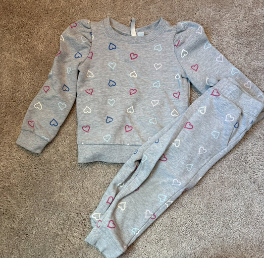 #139 Size 3T Janie and Jack Heart Outfit