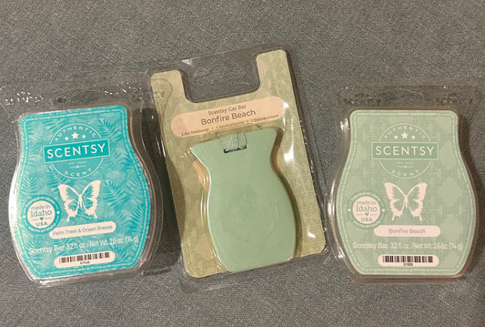 Seller 128 - Scentsy Beach Scent Bundle - 2 Bars and 1 Car Bar