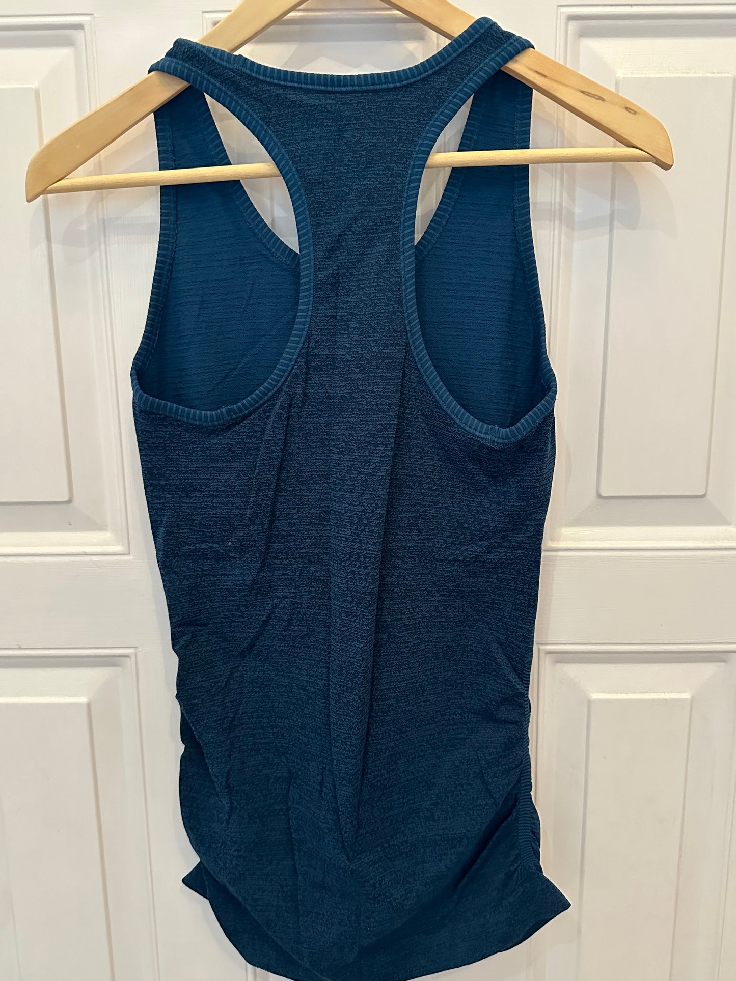Athleta Women’s Sz XSmall XS Ribbed Teal Ruched Tank Top