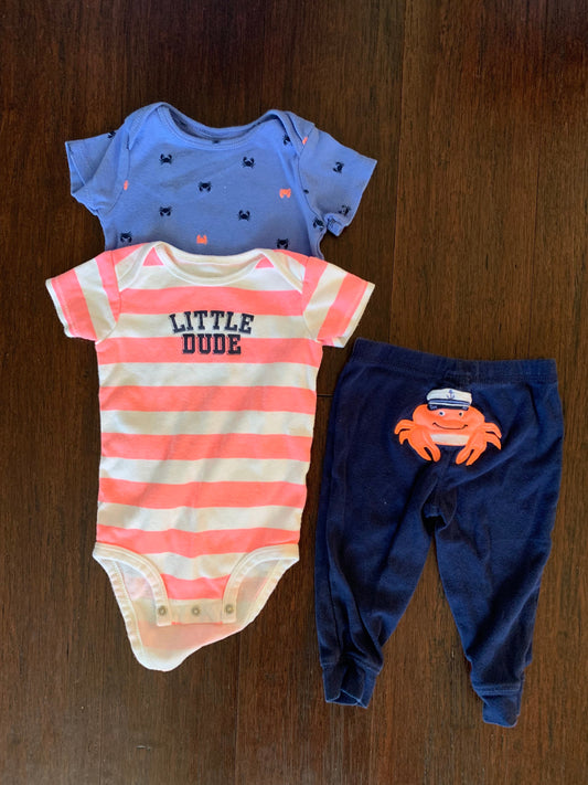 Seller 48, Carters crab outfit, 9M