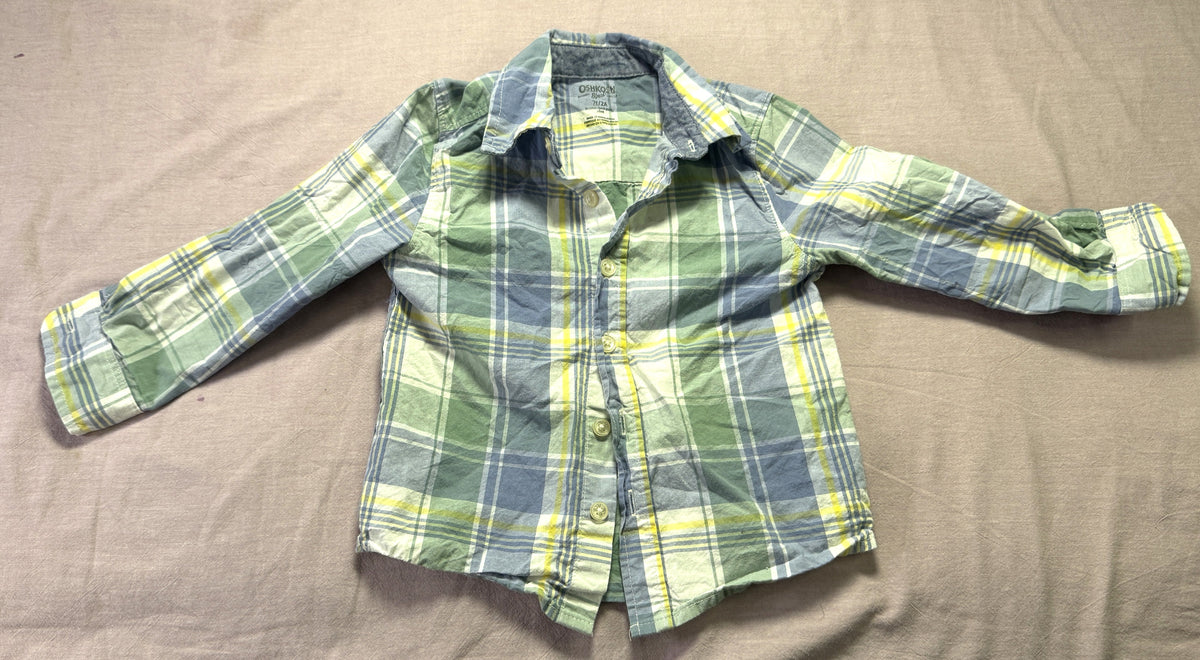 #103 2T Carters Plaid Shirt