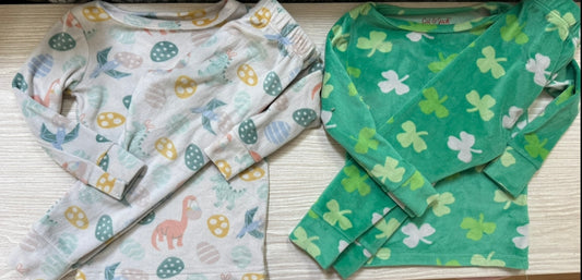 #207 Cat & Jack two soft pajama sets bundle size 2T