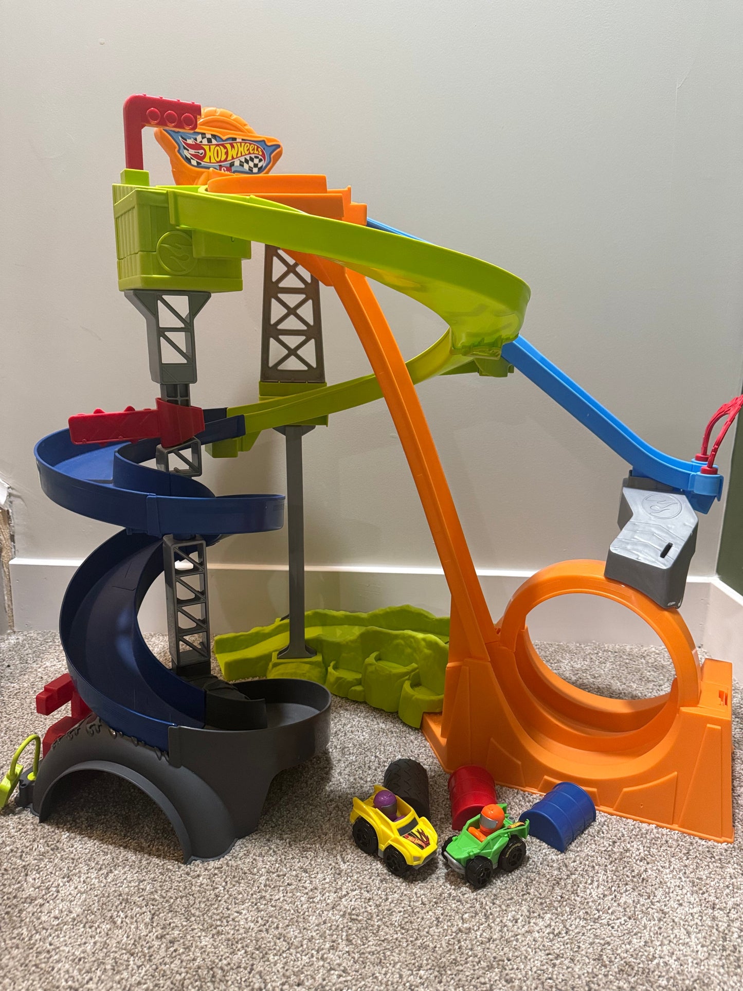 #107 Little People Hot Wheels Racer Track
