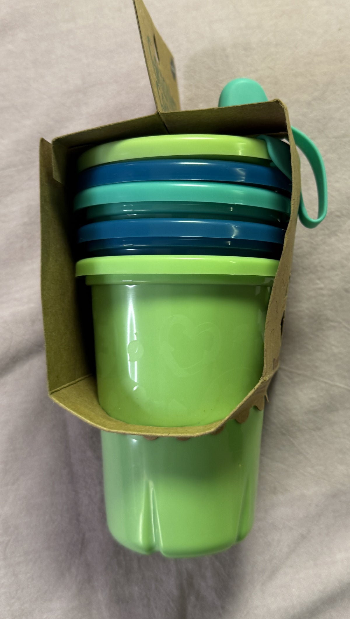 #103 Green Grown Cup Set with Lid NWT