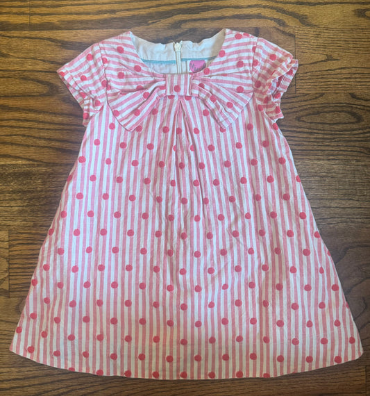 Seller #172 REDUCED Mini Boden Girls Stripe and Dot Dress Size 2-3
