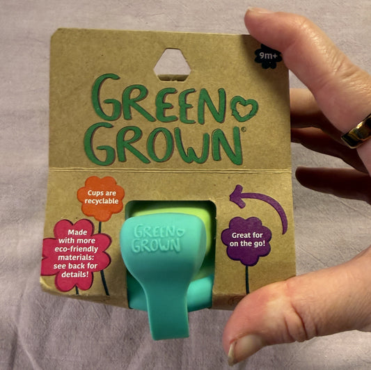 #103 Green Grown Cup Set with Lid NWT