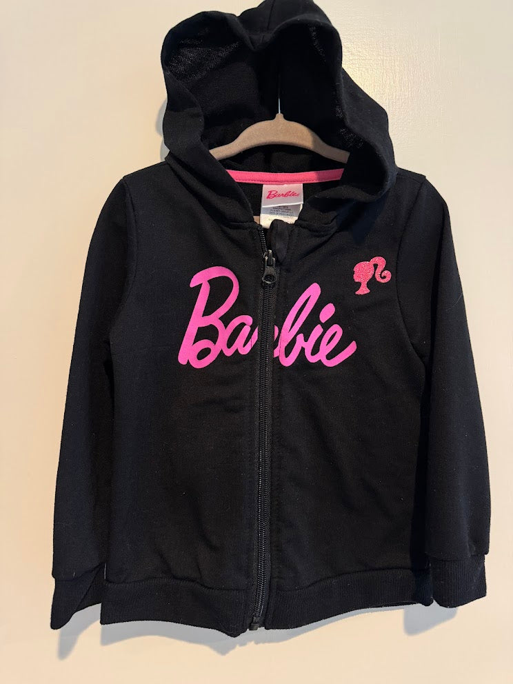 #9 Girls 3T Barbie Zip Up Jacket VGUC