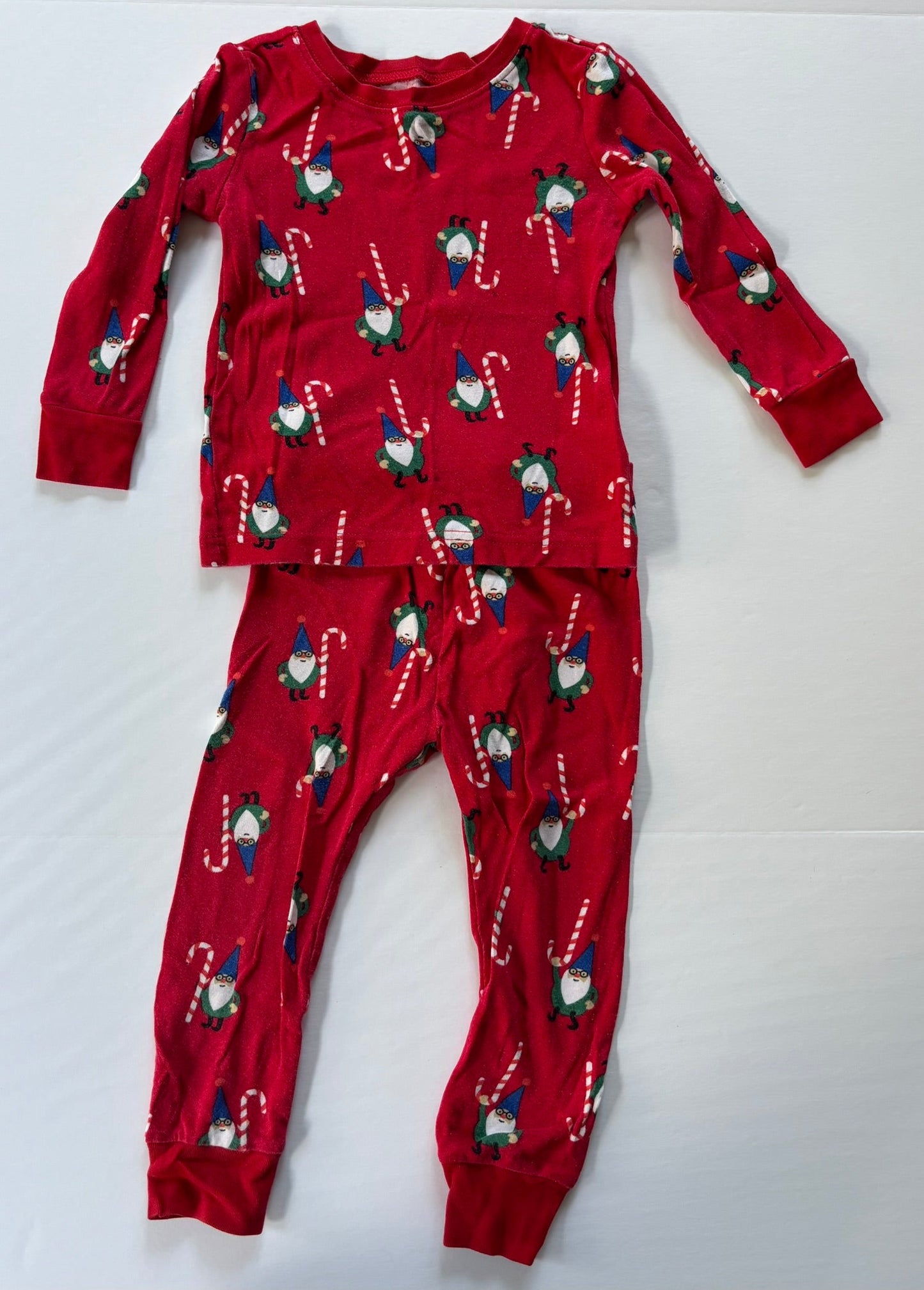 #101*REDUCED* Old Navy Candy Cane Gnome Pajamas Boys Size 2T