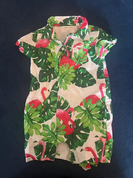 Janie and Jack Tropical Romper / 6-12 Months