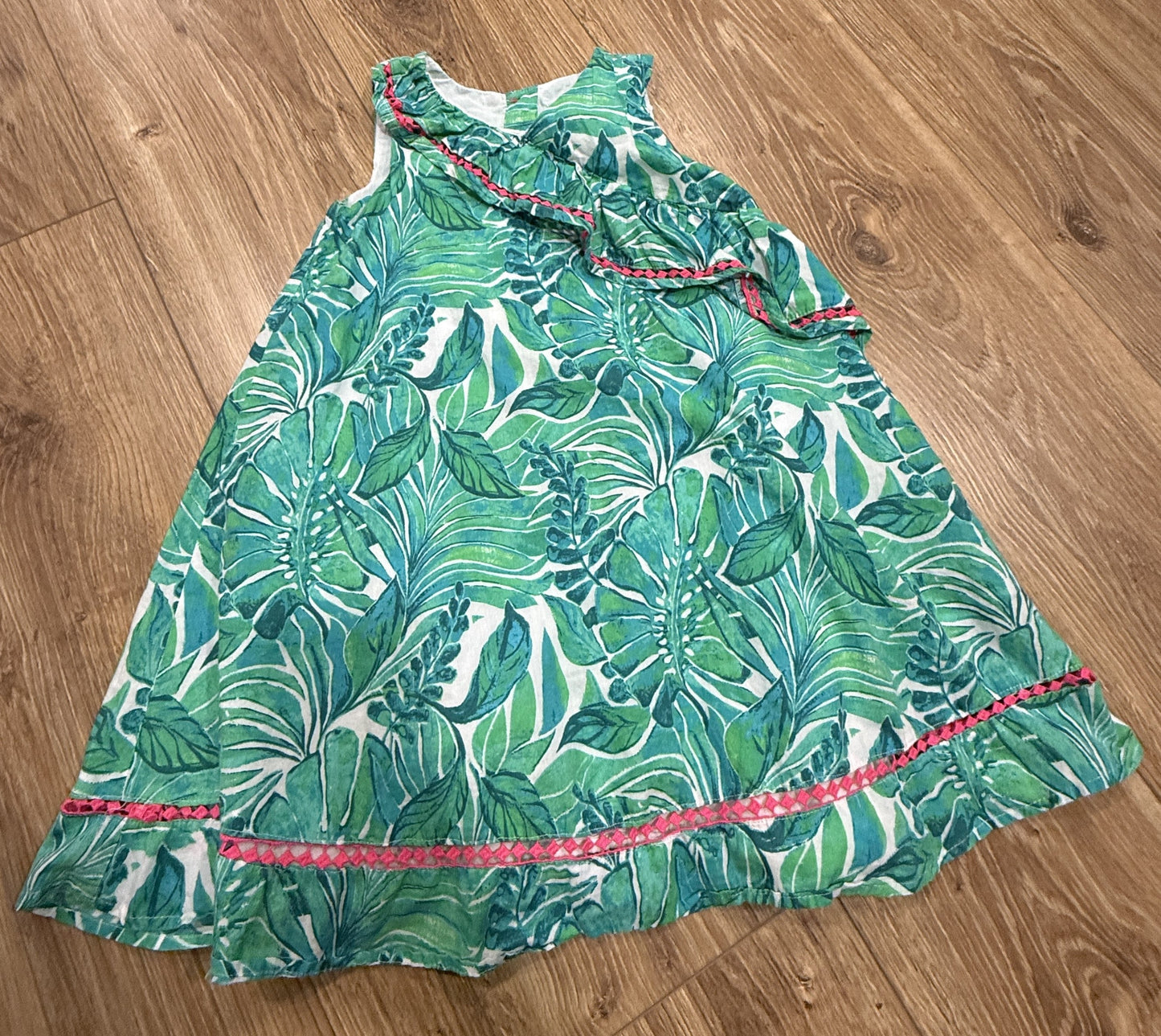 Seller #24 Girls Size 5T Tommy Bahama Green Palm Dress