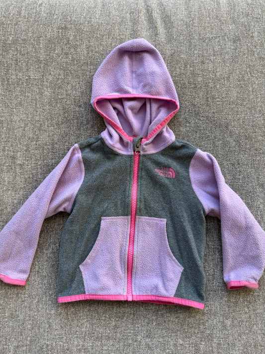 Seller #114 The North Face Zip Up Fleece Hoodie Girls Size 12-18 months