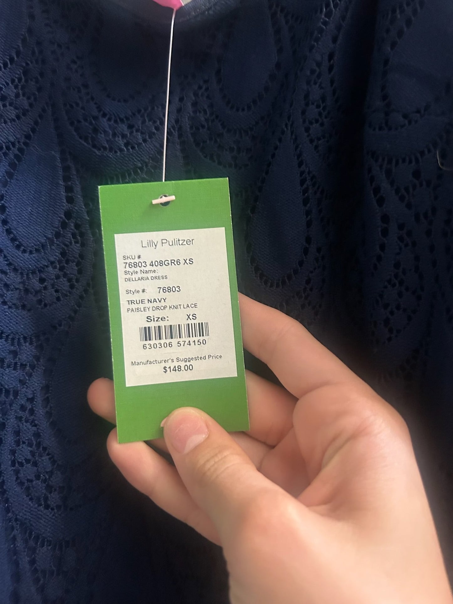 136 nwt navy lace slip dress Lilly pulitzer xs