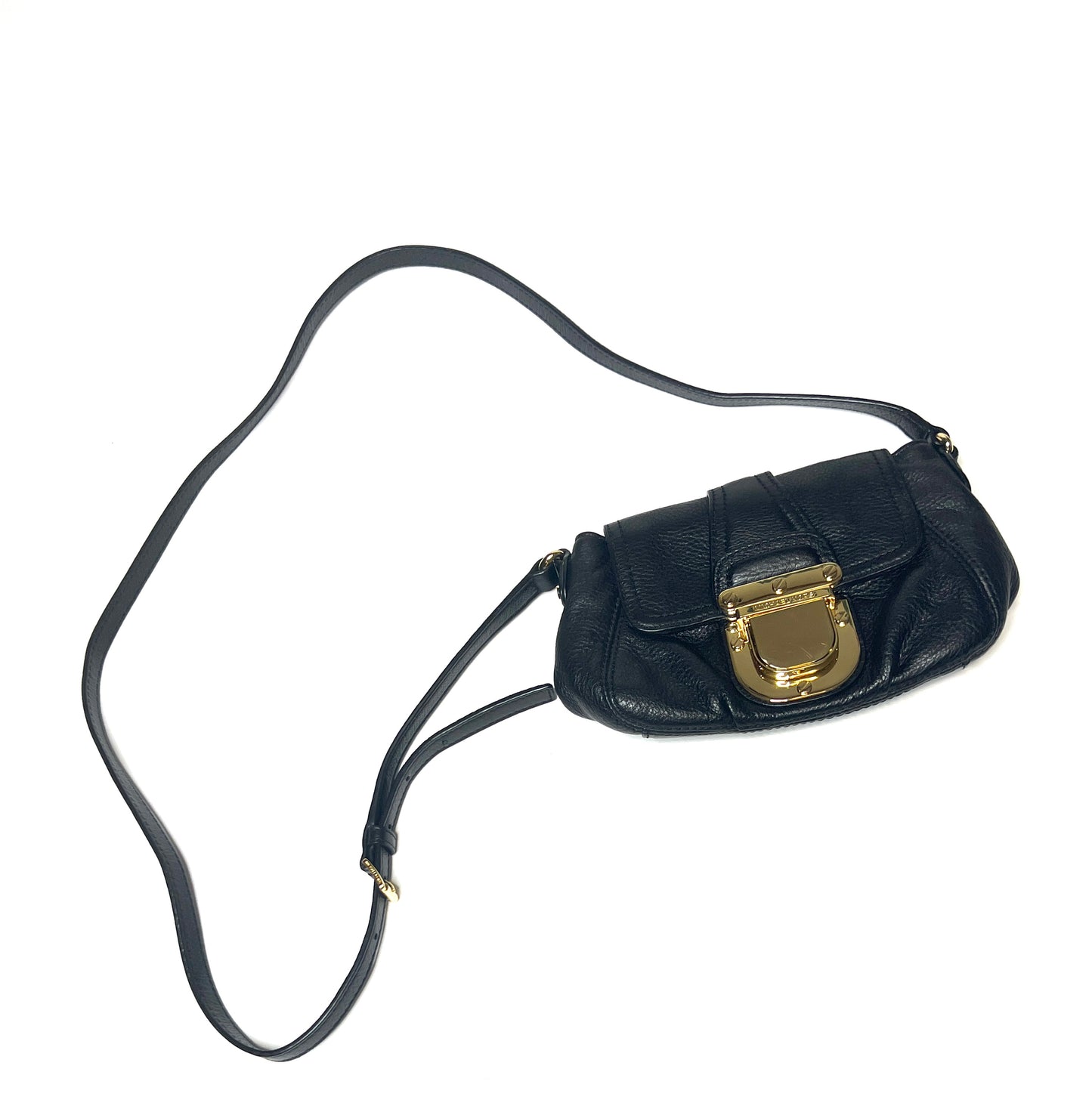 Michale Kors Small Black Purse with Gold Buckle GUC for a few small scratches on buckle