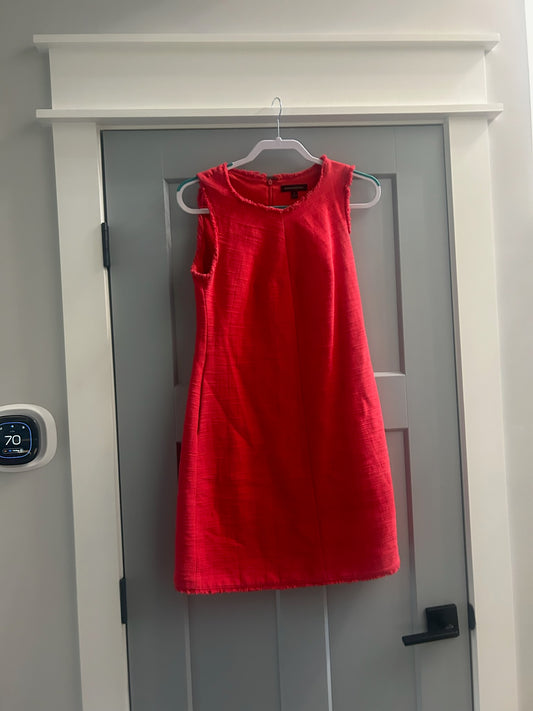 136 banana republic red tweed dress size 2