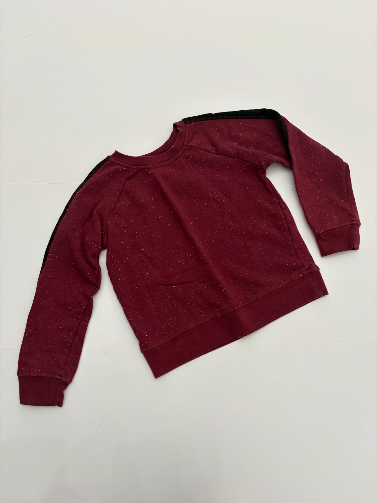 #121 boys (fits like) 5 First Wave burgundy sweatshirt, EUC