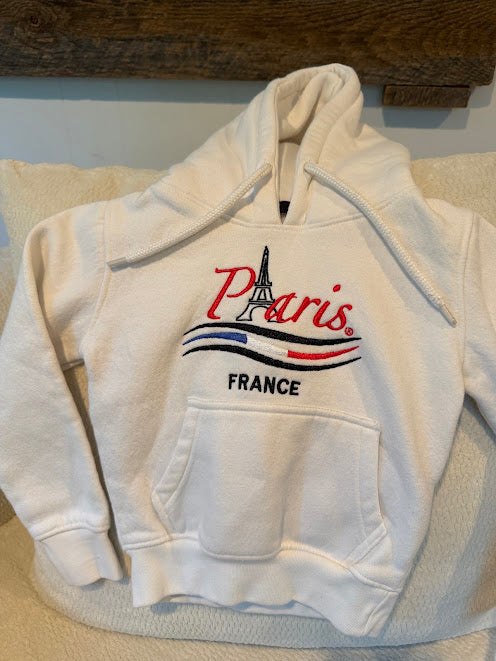 #9 Kids 4Y Paris Hoodie Sweatshirt | Washed, Never Worn