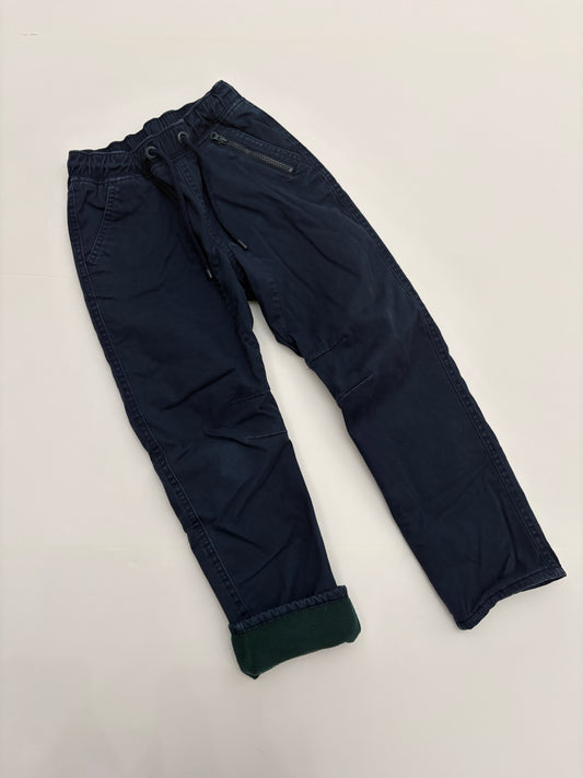 #121 boys 5T Cat & Jack dark blue fleece lined pants, EUC