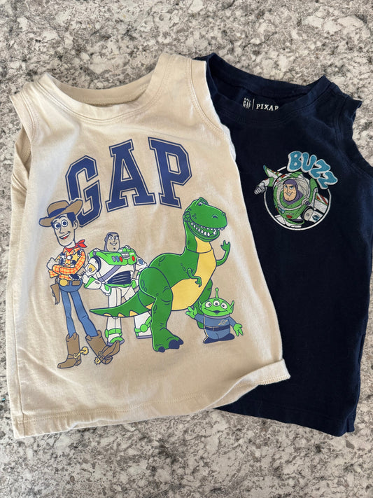 #107 Gap Toy Story Muscle Tanks 3T