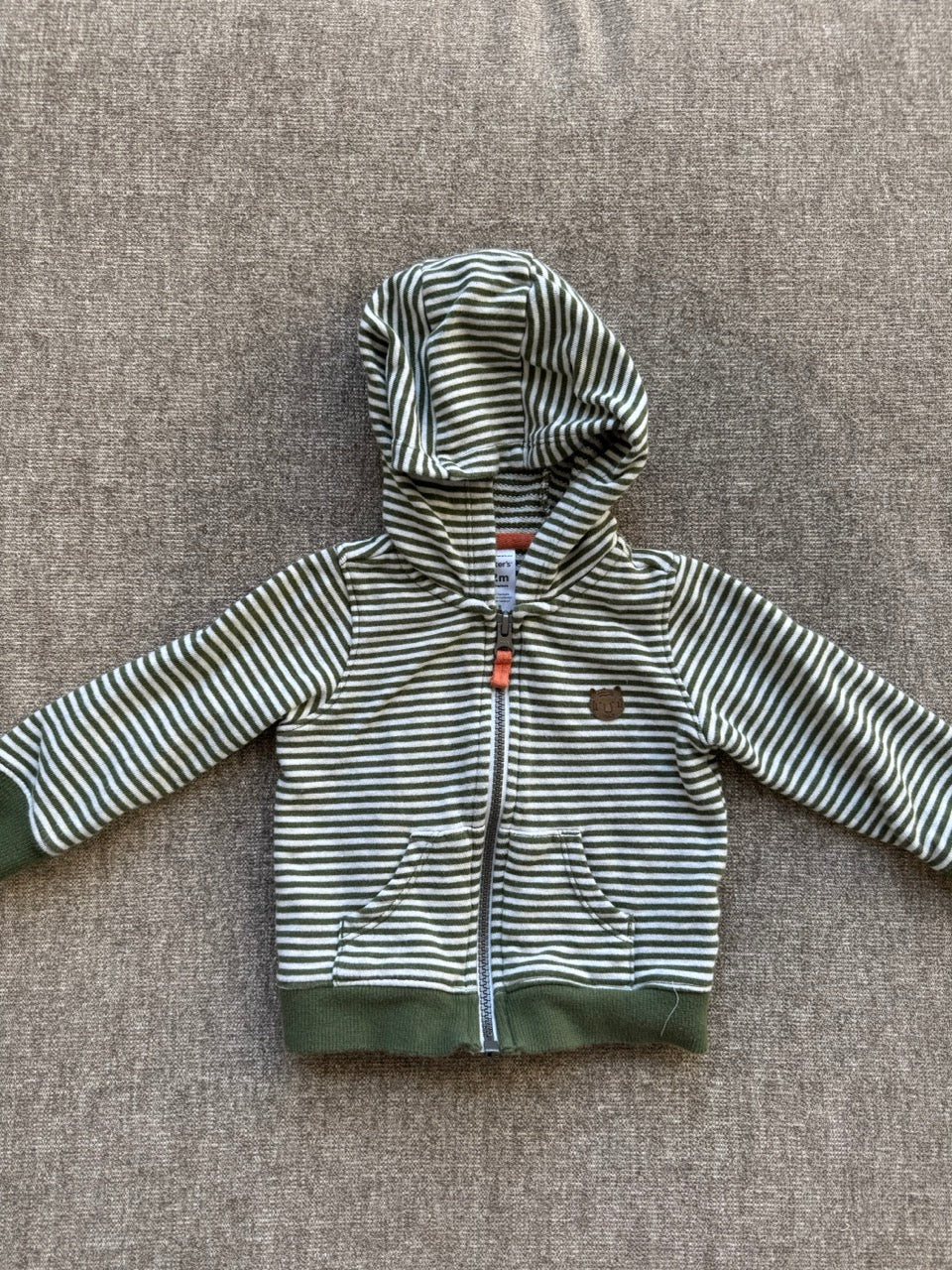 Seller #114 Carters Full zip hooded sweatshirt jacket boys size 12 months