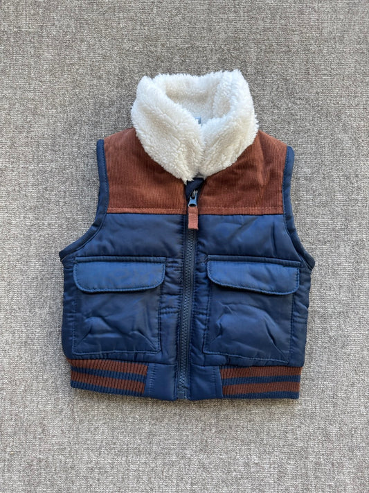 Seller #114 Little Lad navy vest with corduroy detail boys size 12 months