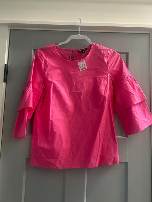 136 nwt JCrew pink top size 0