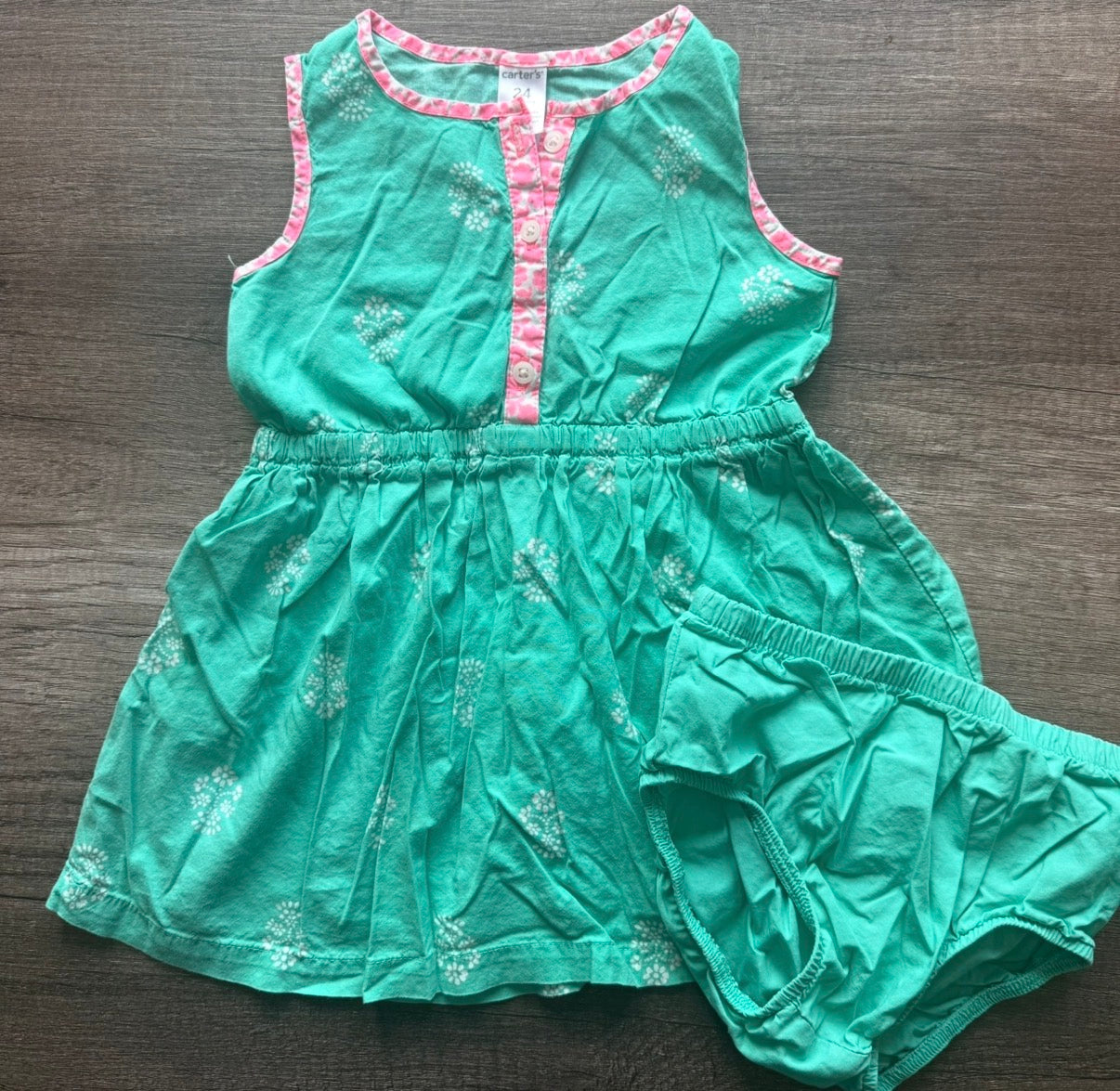 #140- 24M  Cartes Teal Outfit