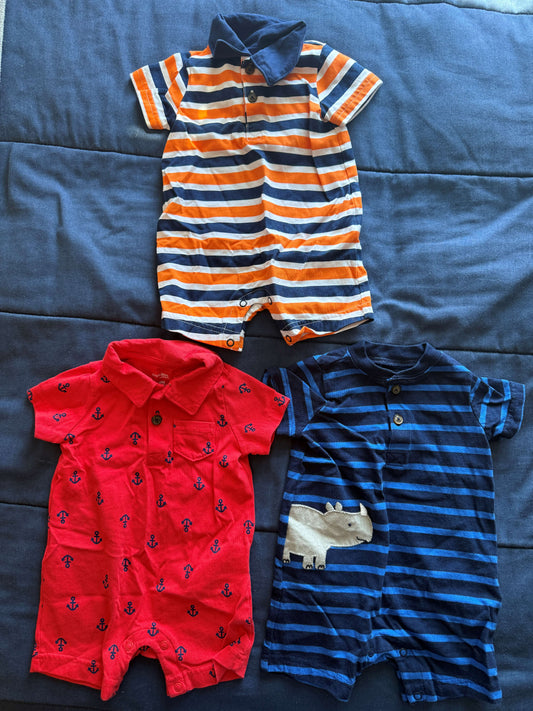 SELLER #6 6M Boy Romper Bundle